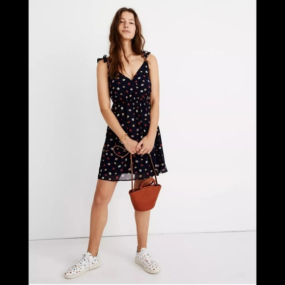 Madewell Ruffle-Strap Confetti Floral Dress - Picture 1 of 7